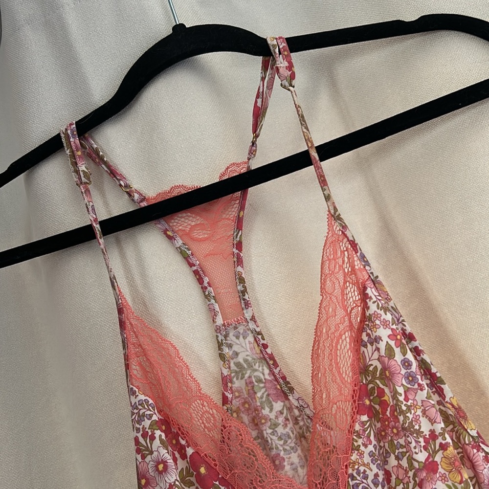 Floral Pink and Orange Women's Nighty/summer dress by Flora Nikrooz - Picture 3 of 9